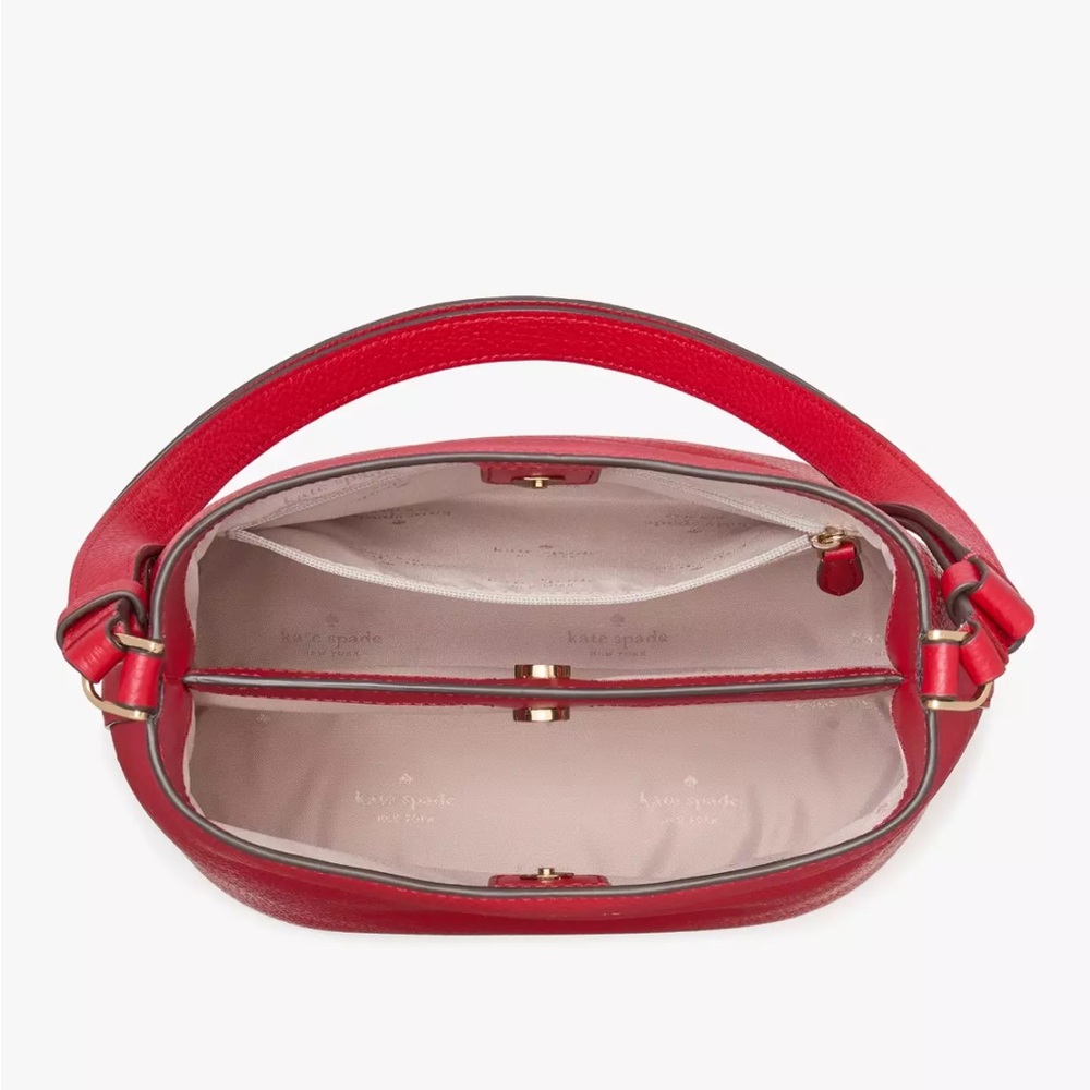 New Kate Spade Julia Medium Bucket Bag Perfect Cherry - Picture 4 of 5
